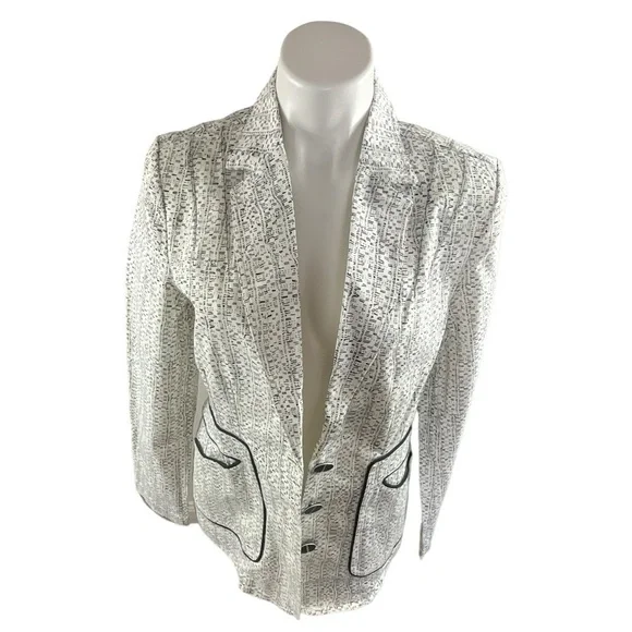 Cabi Black and White Carol Anderson By Invitation Code Blazer Jacket Nwt - Picture 9 of 16